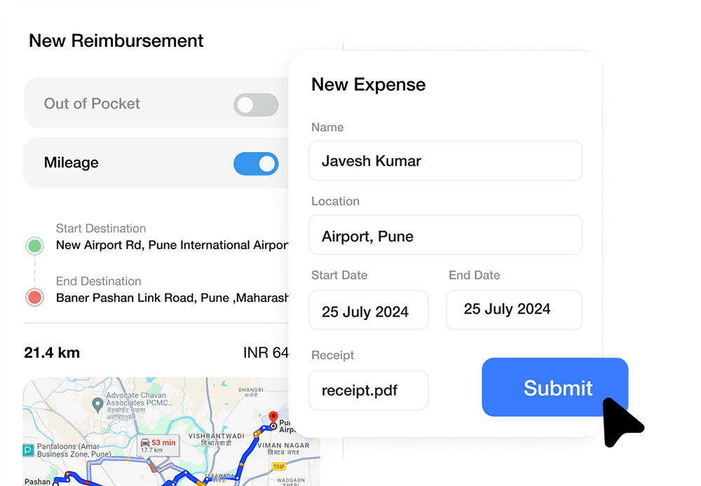 Mileage tracking and fuel compensations